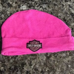 Pink Harley Davidson baby hat